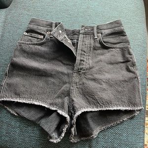 Acne Studios black denim shorts